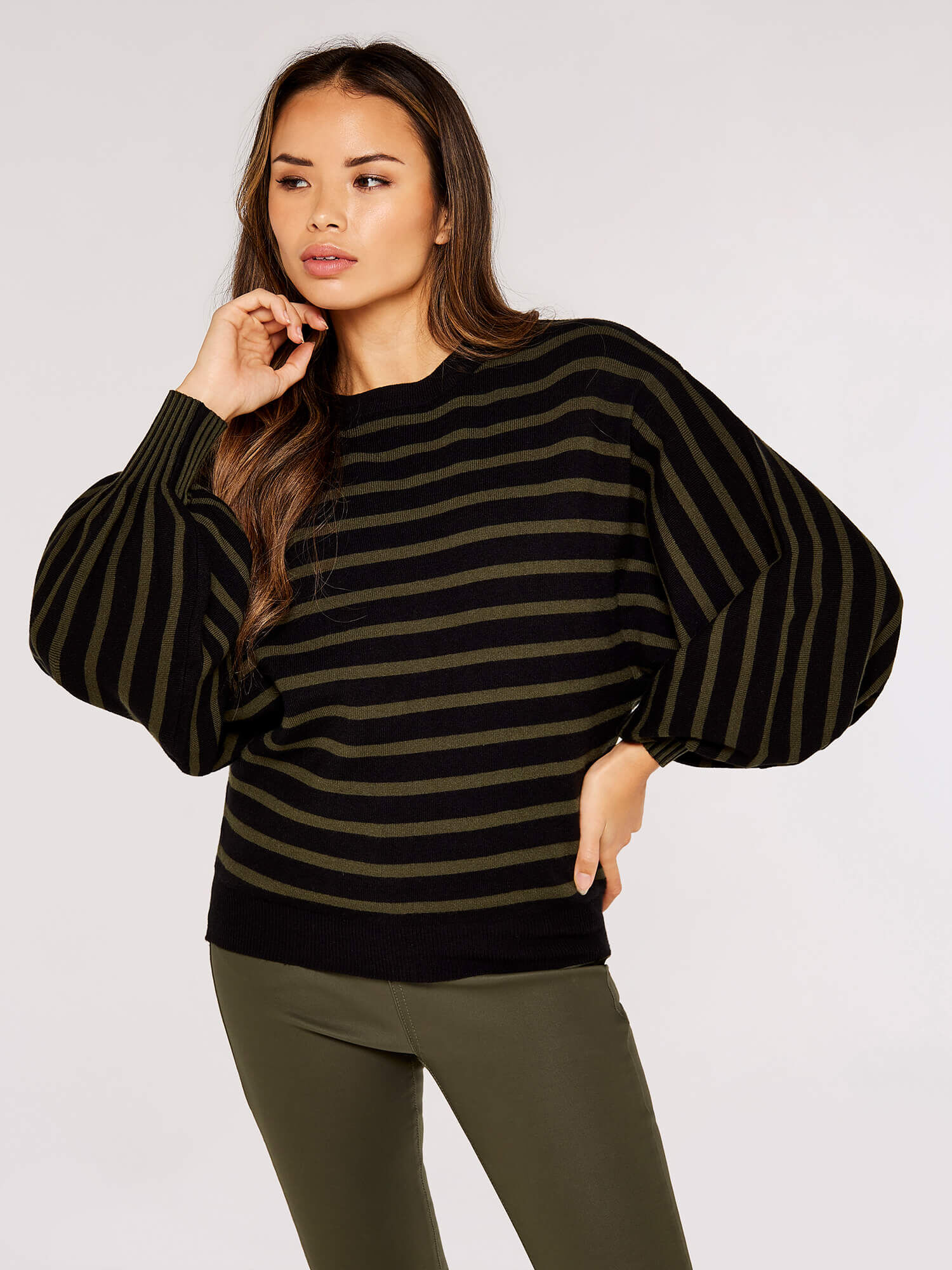 Stripe Rib Boxy Jumper
