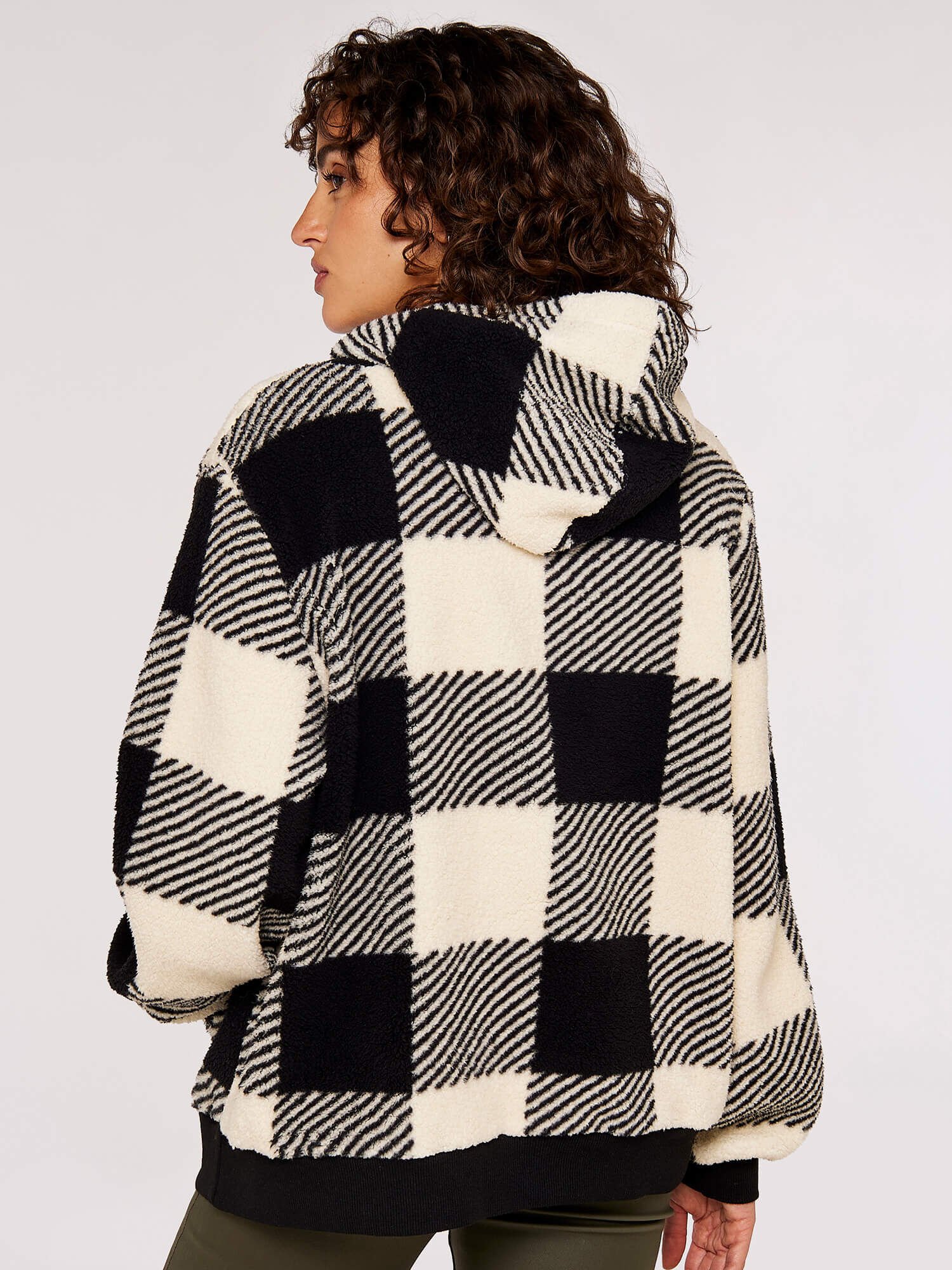 Black and white checkered hoodie clearance
