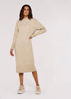 Chunky Knit Midi Dress, Stone, large