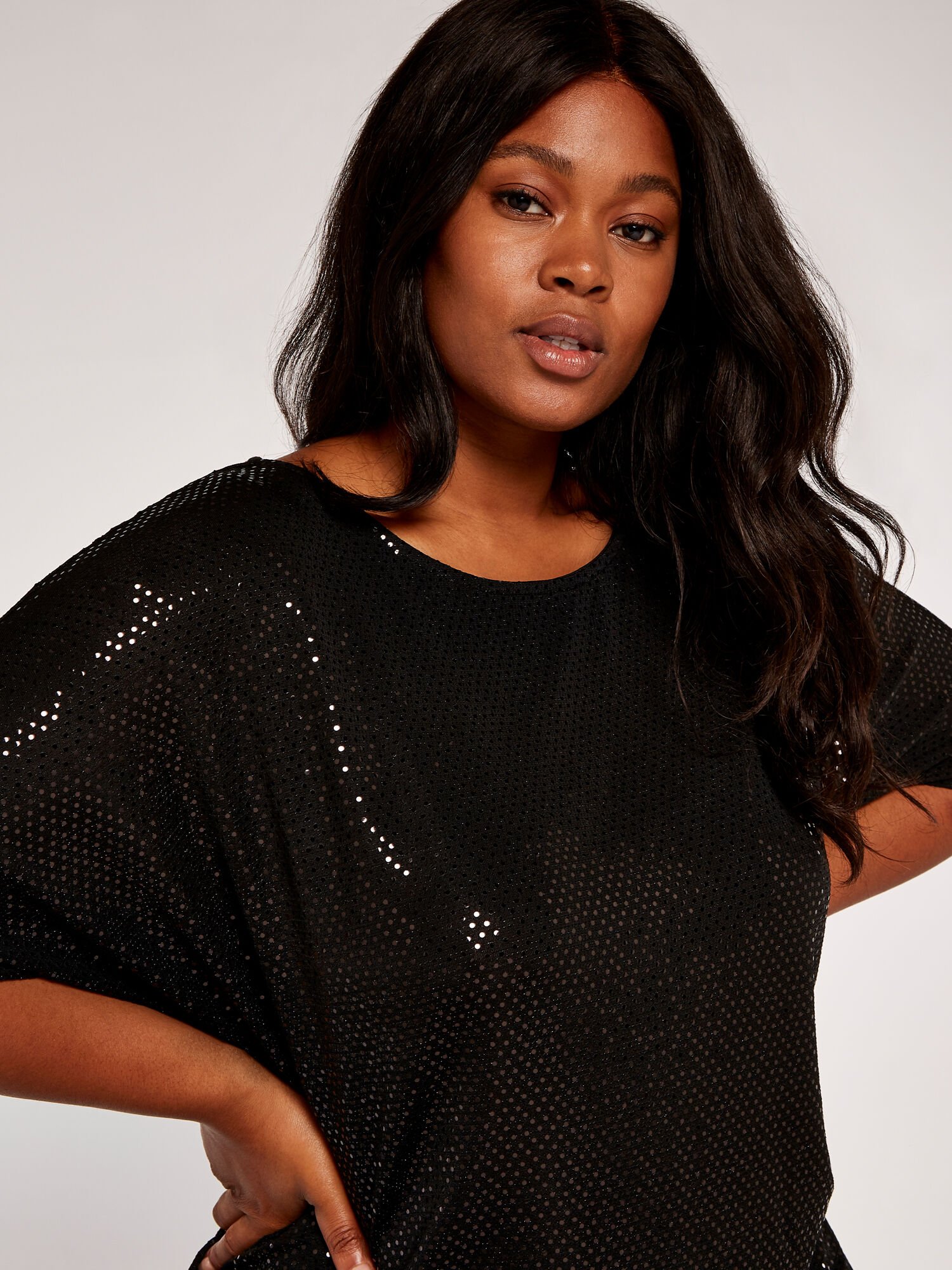 Sparkly batwing shop top