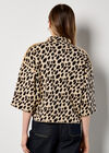 Animal Print Knitted T-Shirt, Stone, large