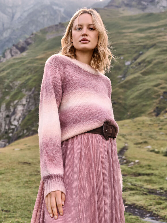 Space Dye Jumper, Pink, large