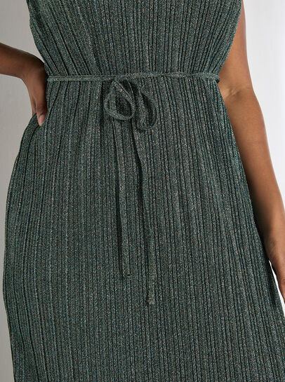 Curve Sparkle Plisse Midi Dress