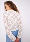 Crochet Circles Cardigan, Cream, large