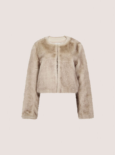 Luxe Faux Fur Cropped Jacket