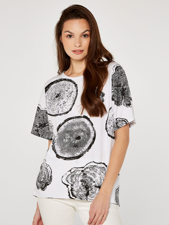Tree Trunk Tee, Cream, large