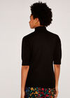 Turtle Neck Jumper, Black, large