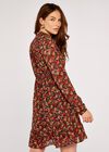 Ditsy Floral Mini Dress, Orange, large