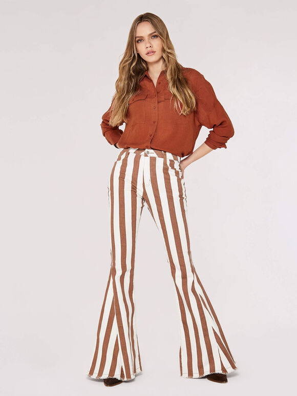 Utility Slub Shimmer Shirt, Rust, large