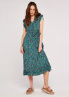 Buttercup Floral Midi Dress, Green, large
