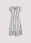Stripe Ruffle Dress, Blue, large