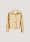 Cotton Funnel Neck Jacket, Stone, large
