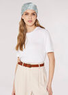 Short Sleeve Plain T-Shirt, White, large