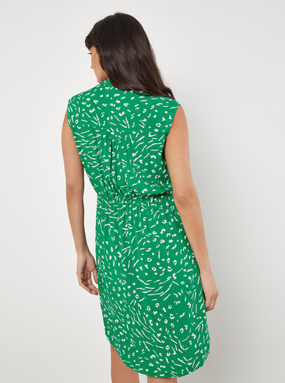 Animal Print Zip Mini Dress