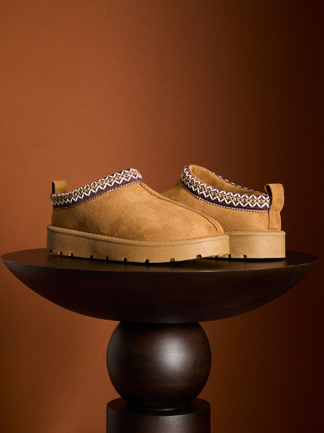 Faux Fur Lined Suede Slipper Boot