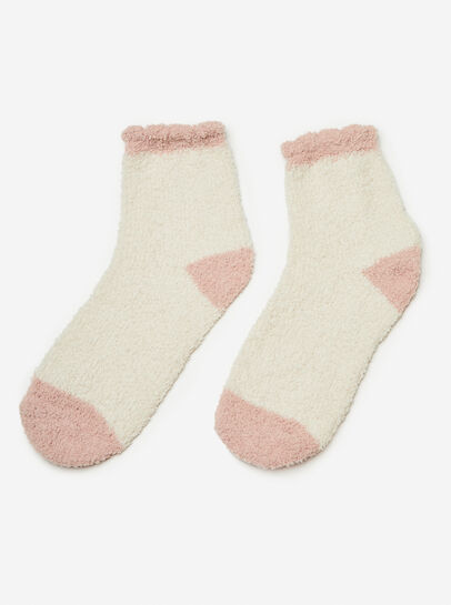 Soft Colourblock Trim Cosy Socks