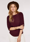 Puff Sleeve Top, Burgundy, large