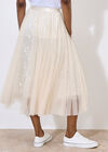Sequin Tulle Midaxi Skirt, Stone, large