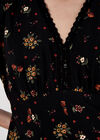 Floral Heart Midi Dress, Black, large