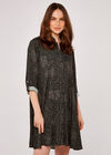 Animal Shirt Dress, Green, large