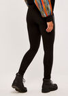 Leather Look Panel Ponti Legging, Black, large