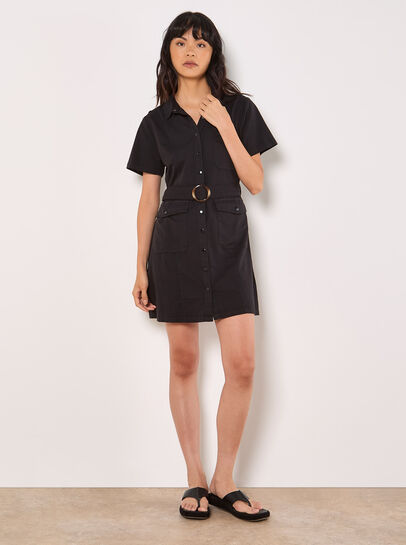 Utility Cargo Mini Dress