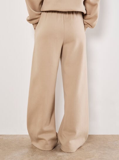 Floral Embroidered Wide Leg Joggers