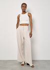 Racer Knitted Crop Top, White, large