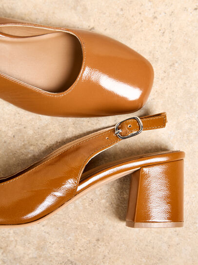 Mary Jane Heeled Leather Sandals
