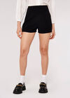 Twill Mix Shorts, Black, large