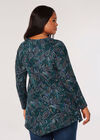 Curve Paisley Soft Touch Asymmetrical Top, Green, large