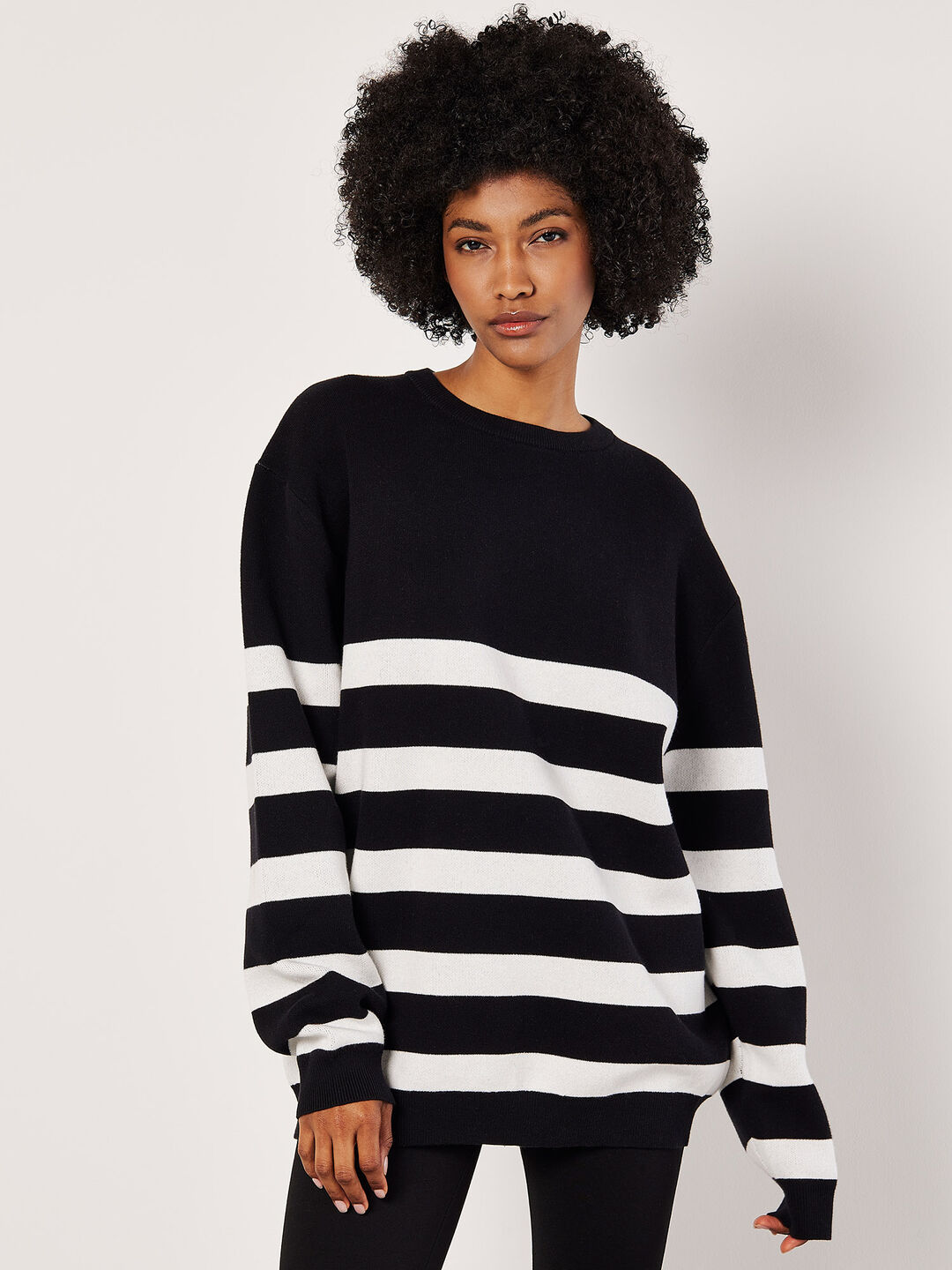 Image of Cotton Blend Chunky Stripe Jumper