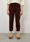 Kate Patch Pocket Tapered Jeans, Burgundy, large