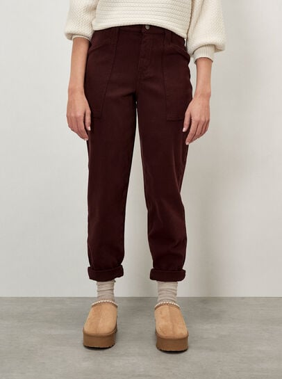 Kate Patch Pocket Tapered Jeans