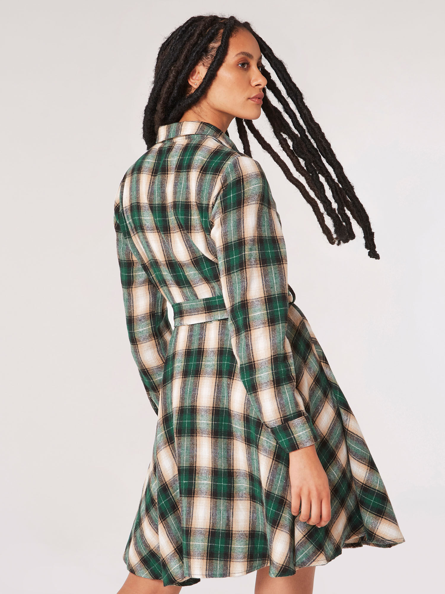 Checked skater dress cheap