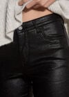Glitter Snakeskin Skinny-Fit Jeans, Black, large