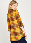 Yellow Retro Plaid Shirt, Mustard, large