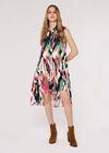 High-Low Shirt Mini Dress, Green, large