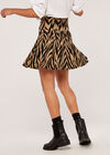 Zebra Knitted Rara Skirt, Stone, large