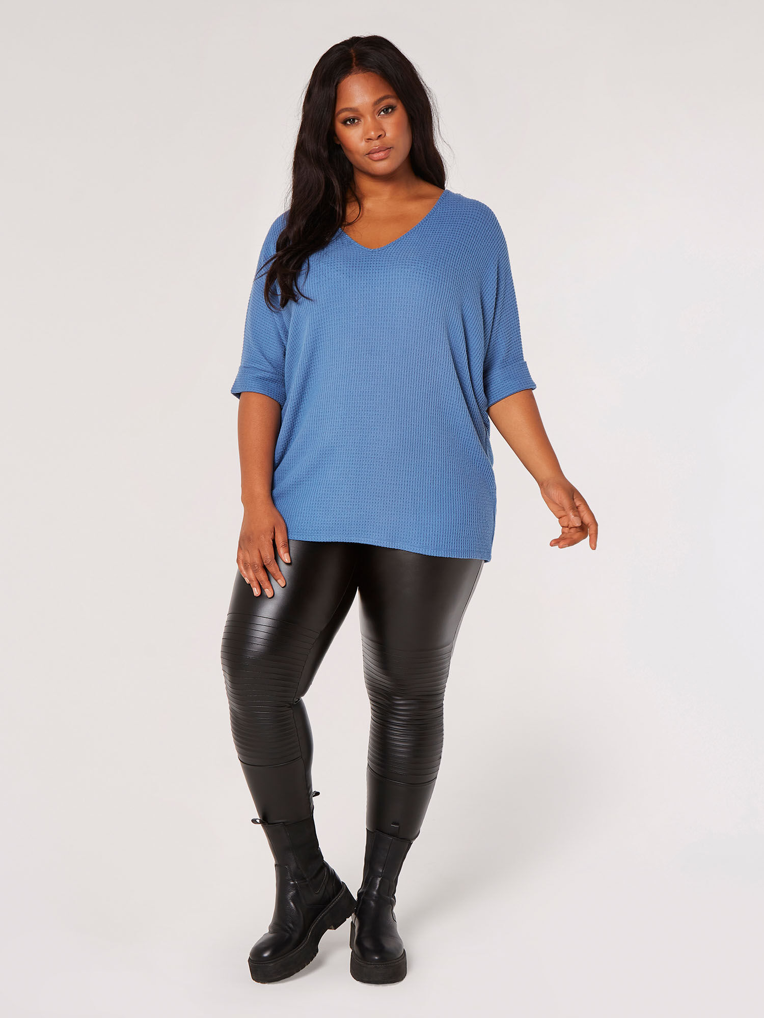 Blue batwing top outlet