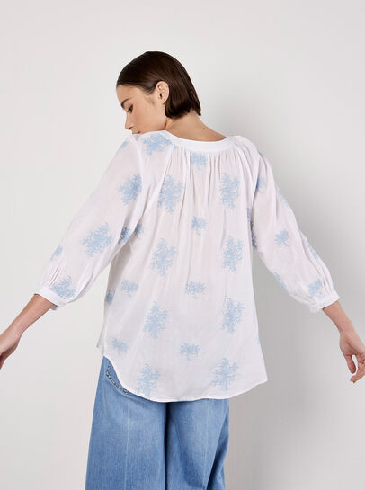 Embroidered Floral Blouse