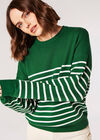 Classic Stripe Jumper, Green, large