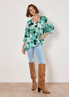 Paint Circles Print Top, Green, large