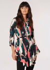 Brushstroke Hanky Hem Mini Dress, Green, large