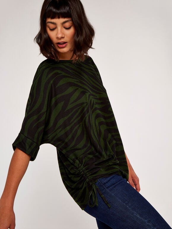 Zebra Top, Khaki, large