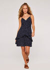 Cami Mini Dots Ruffle Dress, Navy, large