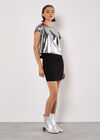 Foil Cropped T-Shirt, Dark Grey - Charcoal, large