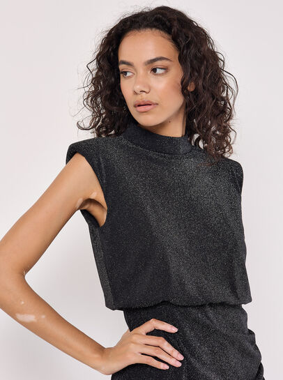 Sparkle Ruched Bodycon Midi Dress