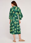 Tropical Leaf Knot Dress, Navy, large