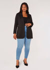 Curve Tailored One Button Blazer, Black, large